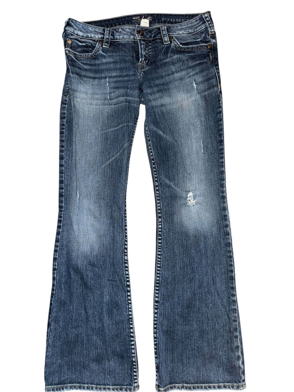 Silver Jeans Co. Pioneer Women’s Bootcut Jeans Medium Wash Distressed Size 30”